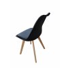 Jídelní židle 4ks černé skandinávský styl Basic