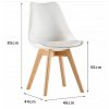 Jídelní židle bílo-šedá skandinávský styl Basic
