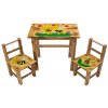 detský drevený stolík a stoličky včielka Maja