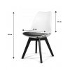 Jídelní židle 4ks bílo-černé skandinávský styl Dark-Basic