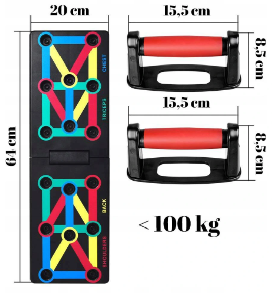 Fekvőtámasz keret Push Up Bar ALL IN ONE 3