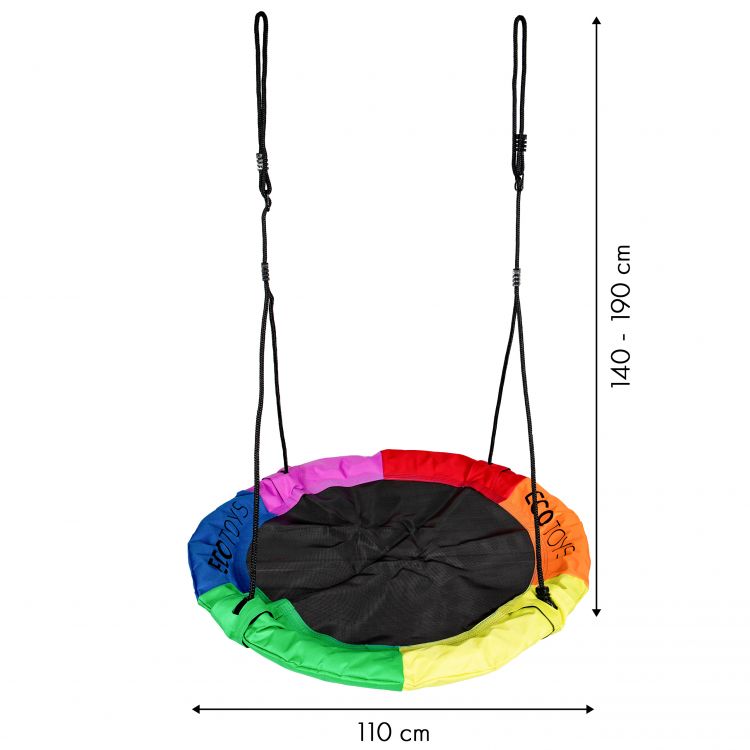 Hojdačka - bocianie hniezdo COLOR 110cm Ecotoys 6