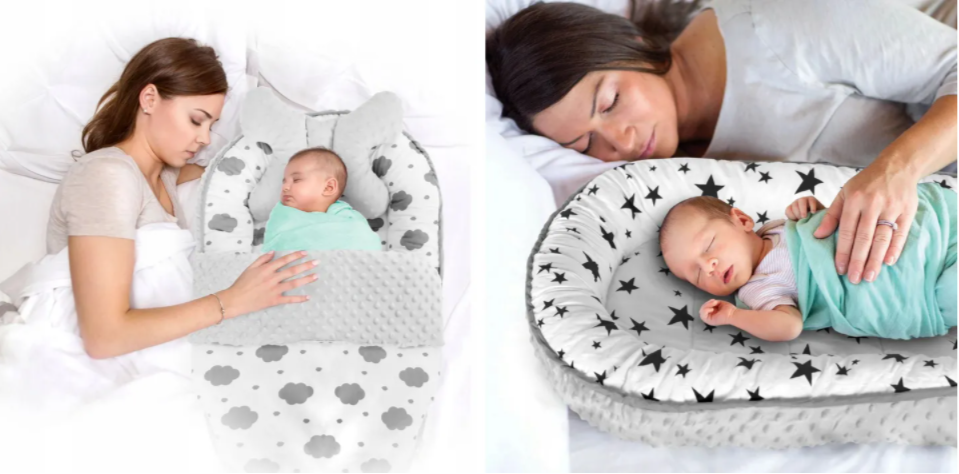 Kokon Babynestchen 5 in 1 White/Grey Dots Rea