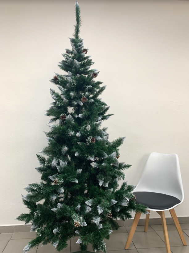 Weihnachtsbaum Kiefer 220cm Luxury Diamond mit Zapfen 