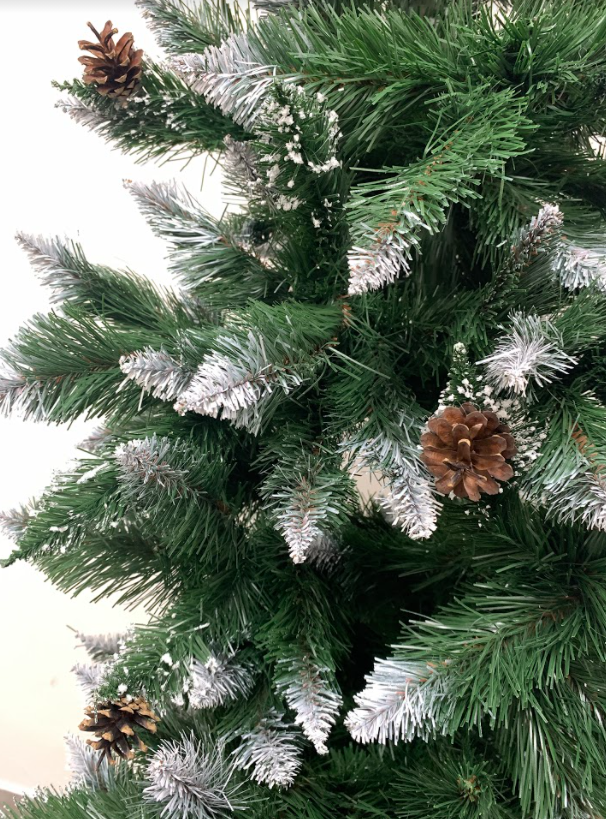 Weihnachtsbaum Kiefer 220cm Luxury Diamond mit Zapfen 