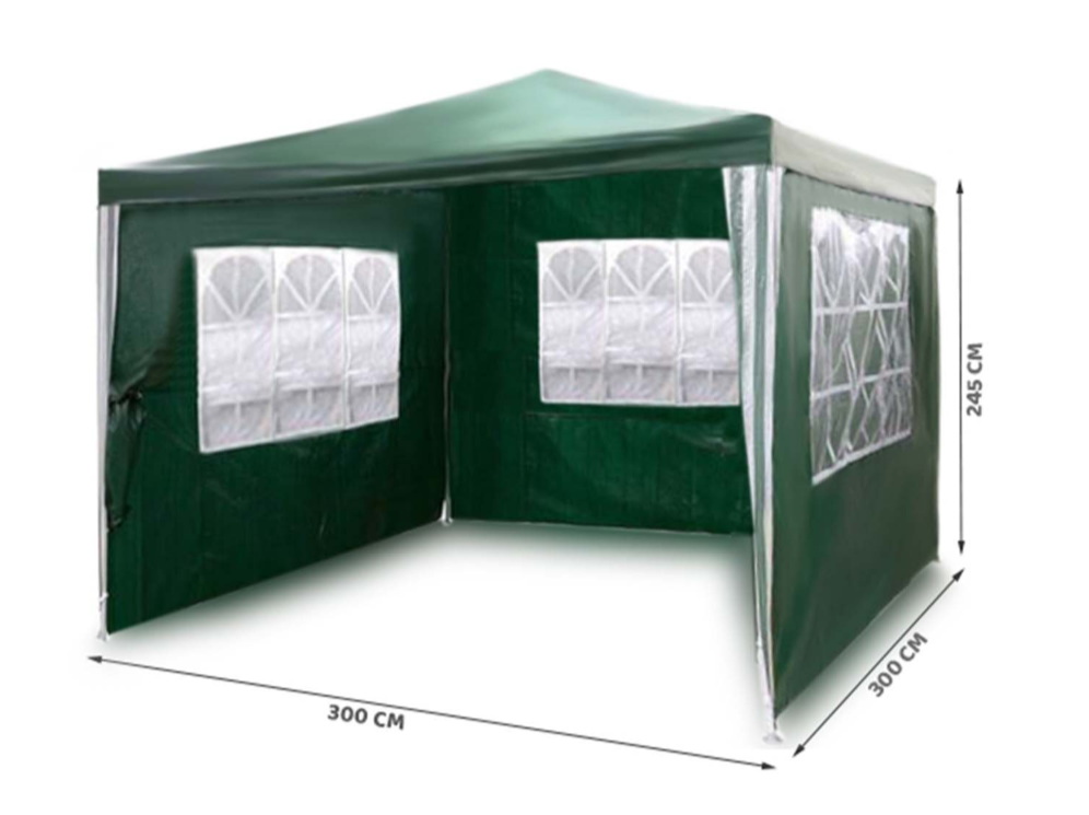Zahradní altán 3x3m + 3 stěny GREEN 2