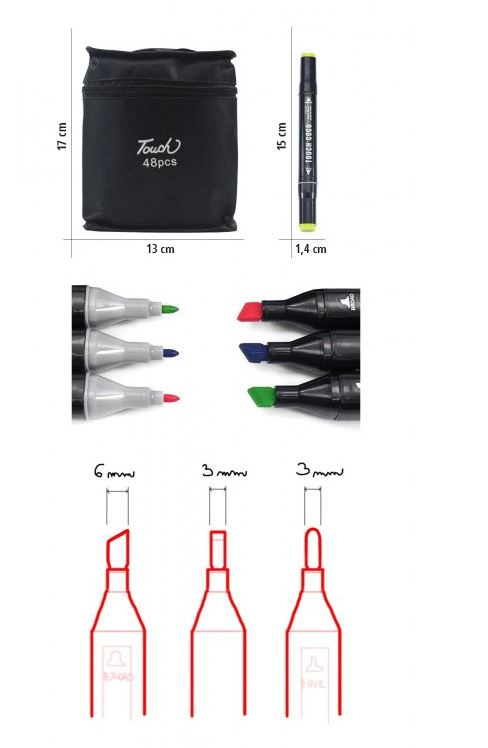 Festő filctollak gyermekeknek 48db 2