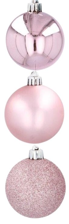 Christbaumkugeln 6 cm 36 Stk. Pink