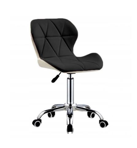 Bürostuhl Leder White-black