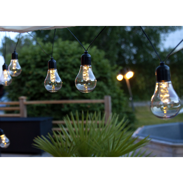 Dekorative LED-Girlande REPEAT für den Außenbereich, batteriebetrieben, 4,2 m, warmweiß