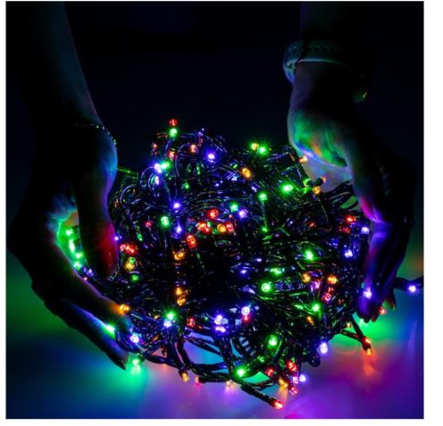 Leuchtende Weihnachtskette 18m 300 LED Mehrfarbig 1