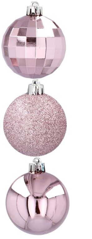 Christbaumkugeln 5 cm 24 Stk. Pink