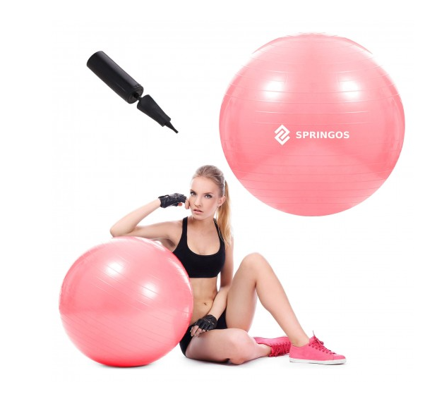 Fit Ball 75cm mit Pumpe Pink 5