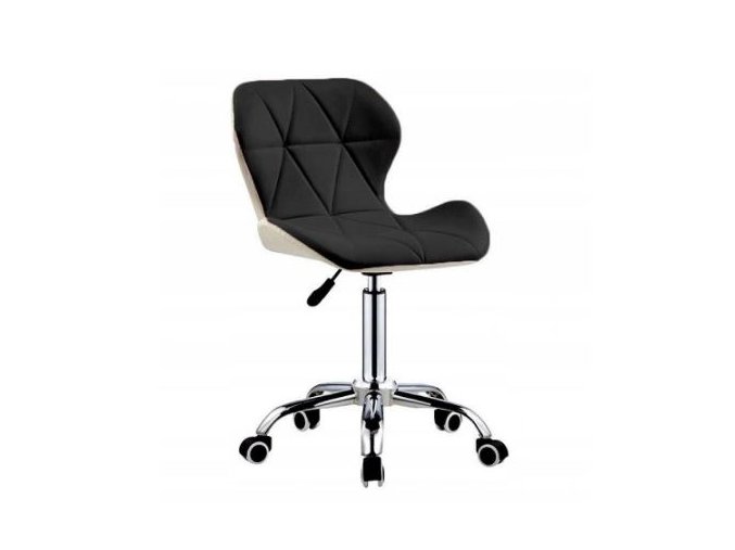čierno biela kancelárska stolička