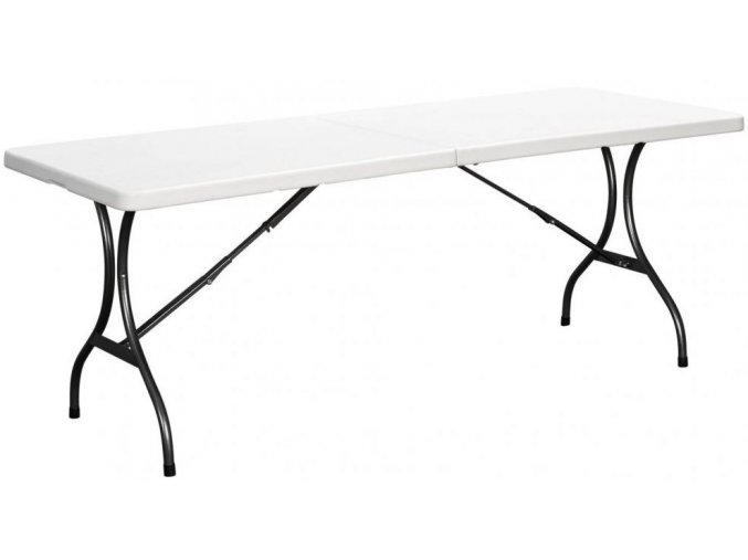 biely kempingový stôl