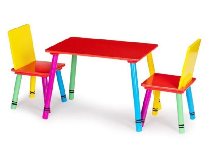 detský drevený stolík so stoličkami 1