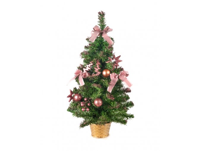 B SK 20484 Vianočný stromček Jedľa na stôl 60cm Pink naše fotky (1)