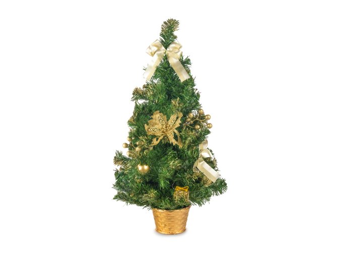 B SK 20493 Vianočný stromček Jedľa na stôl 60cm Gold naše fotky