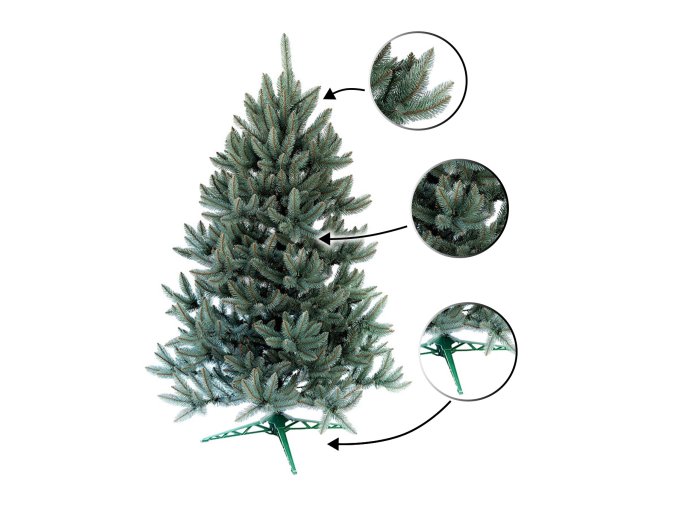 Vianočný stromček Smrek 220cm Royal Silver