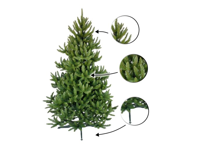 Vianocny stromcek Smrek 220cm Royal Wild s bublinkami