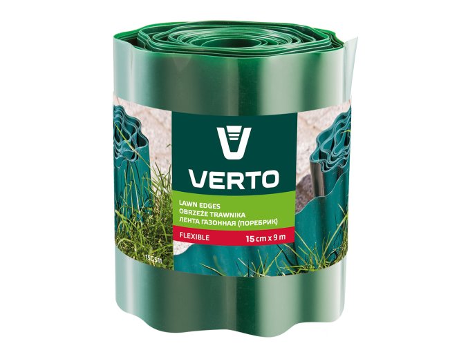 Okraj na trávniky 15 cm x 9 m, zelený 15G511