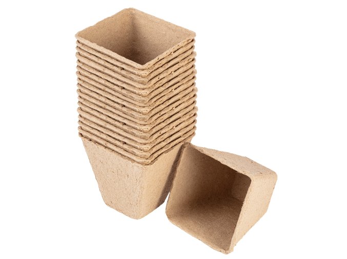 Rašelinové semenáčiky: 8 x 8 x 7,8 cm, 18 kusov 15G464