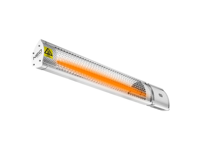Sálavý ohrievač 2000W, IP55, vykurovacie teleso zlatá halogénová lampa, diaľkové ovládanie, regulácia výkonu 2 úrovne 90-030