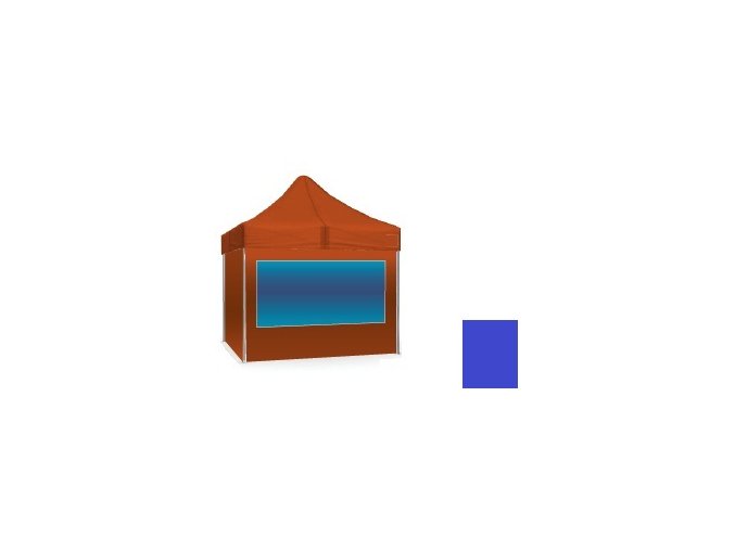 Stena k stanu - 2m modrá s oknom SQ/ HQ/ EXQ