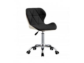 čierno biela kancelárska stolička