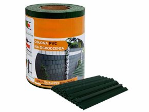Tieniaca fólia na plot 19cm x 35m 450g/m2 Zelená + spony 24ks