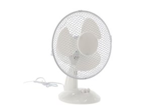 stolový ventilátor biely