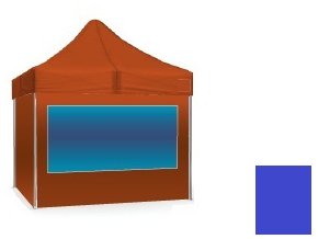 Stena k stanu - 3m modrá s oknom SQ/ HQ/ EXQ