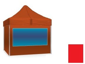 Stena k stanu - 2,5m červená s oknom SQ/ HQ/ EXQ