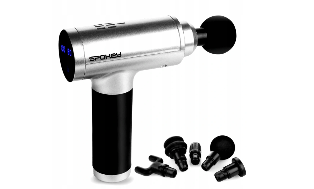 Profesionálny masážny prístroj Massage Gun FIT SILVER