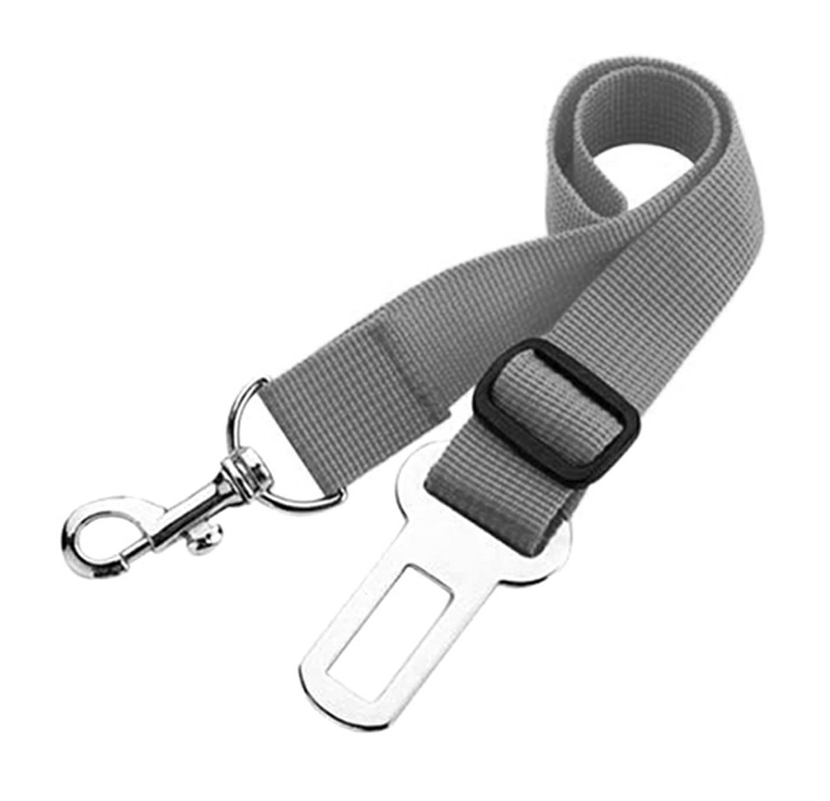 Bezpečnostný pás do auta pre psa 50-80 cm, sivý