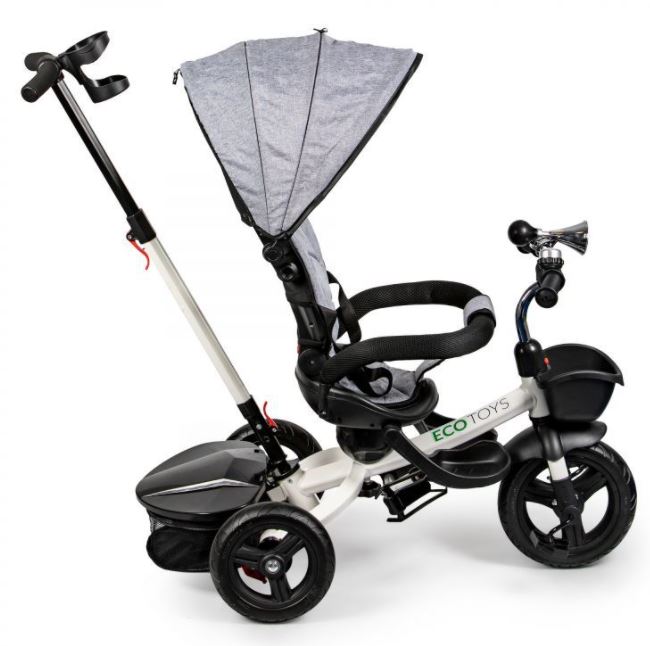 Detská trojkolka s rotačným sedadlom Kids Grey