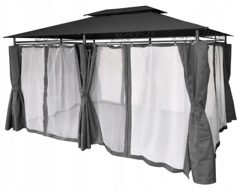 Záhradný altánok 3x4m s moskytierkou Glamor Grey