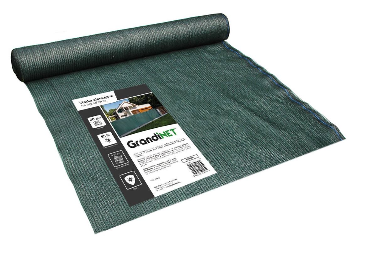 Tieniaca sieť zelená 1,2x20m 55% tieňa