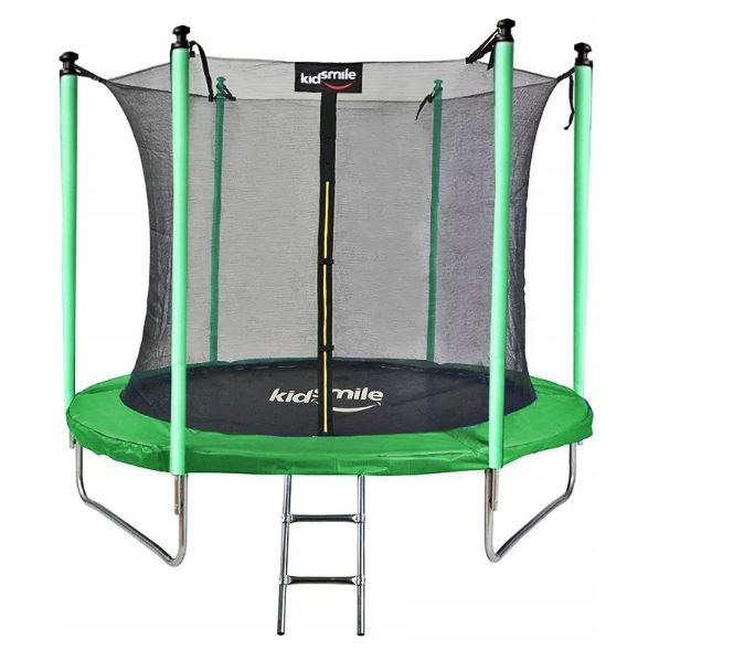 Trampolína 305cm + vnútorná ochranná sieť + schodíky Green