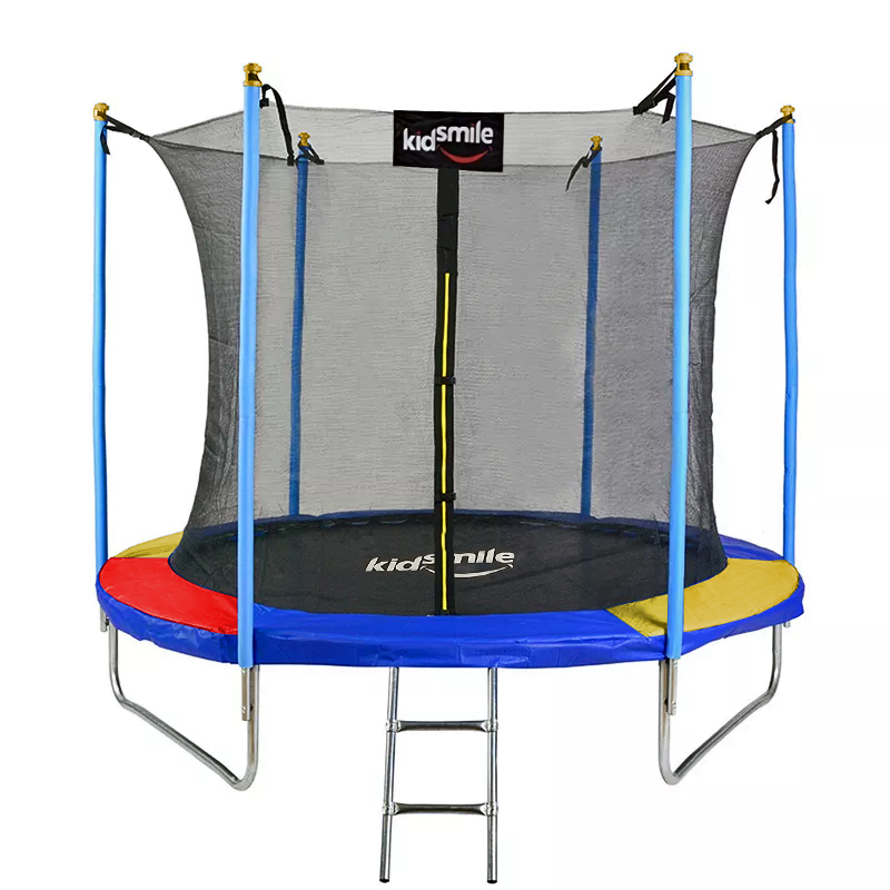 Trampolína 305cm + vnútorná ochranná sieť + schodíky Color