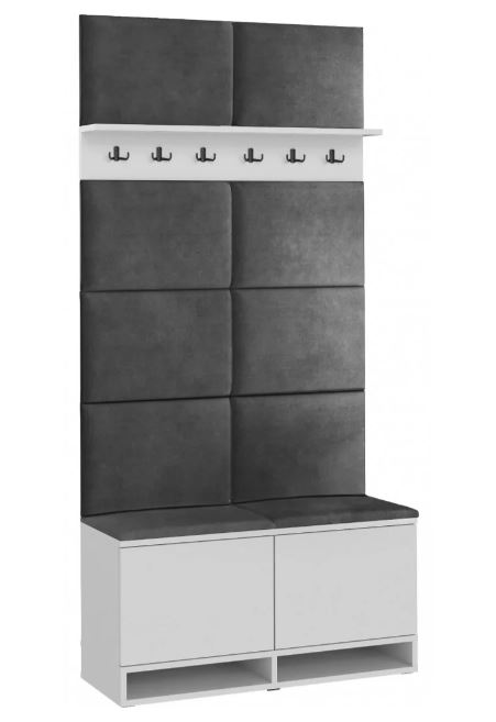 Bestent Predsieňová stena vešiaková White/ Grey 100x213x37cm