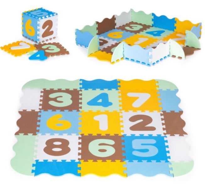 Penové puzzle - náučný koberec 114x87cm Color number