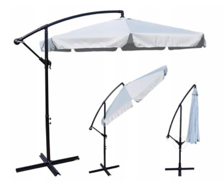Bestent Záhradný skladací šedý slnečník 350cm BS99/50
