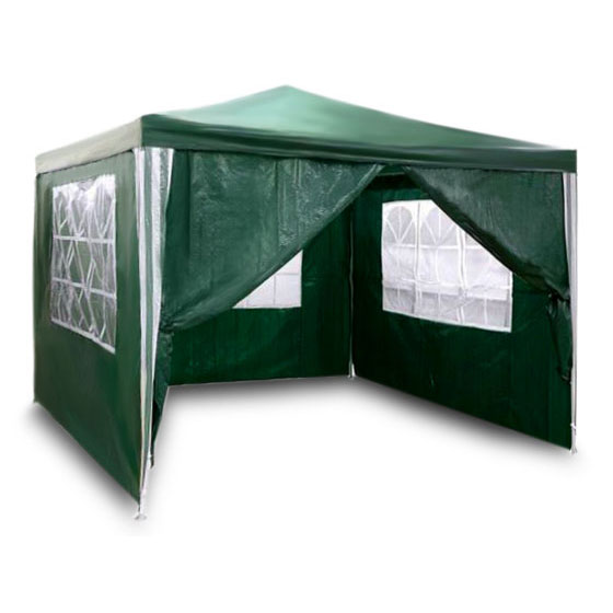 ZÁHRADNÝ ALTÁNOK 3X3 M 100g/m2 BIELO-ZELENÝ GARDEN