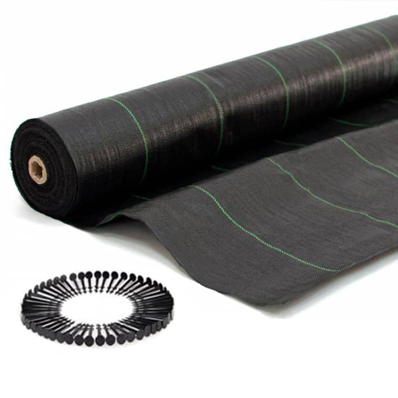 Agrotextília tkaná 1,1m x 100m 70g s UV filtrom + kolíky