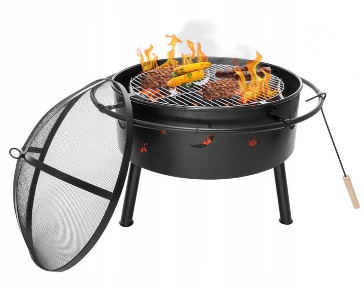 Záhradný gril s ohniskom a poklopom Extra Large