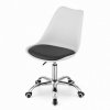 Kancelárska stolička bielo-čierna škandinávsky štýl BASIC