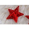 Ozdoby na vianočný stromček - hviezda 3ks 10,5cm RED