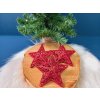Ozdoby na vianočný stromček - hviezda 3ks 10,5cm RED