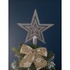 Špic na vianočný stromček - hviezda 20cm Strieborná